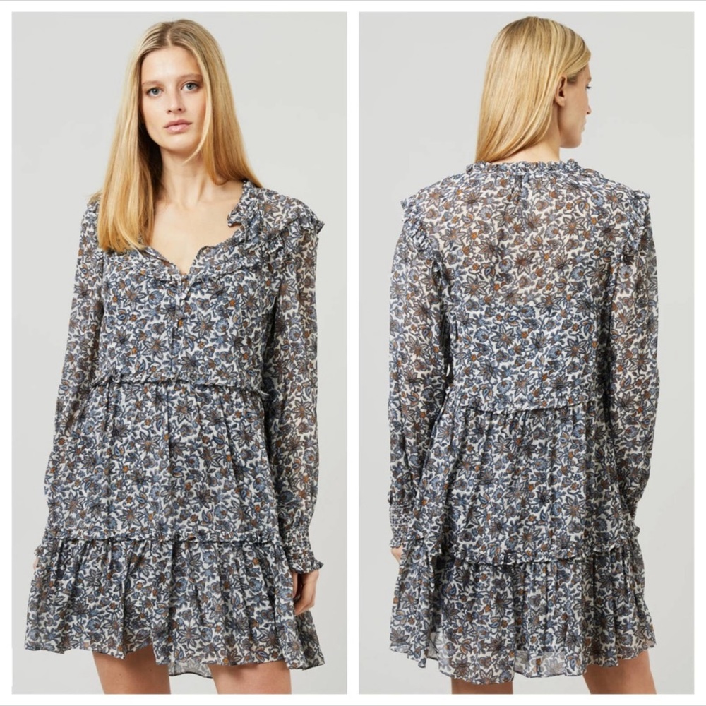 VERONICA BEARD SAVILE BOHO-FLORAL DRESS Sz S/4